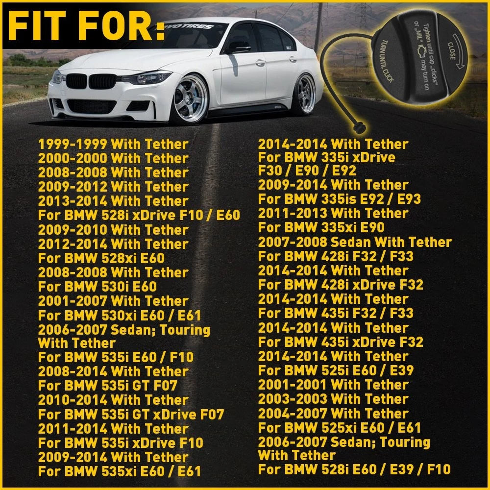 Fuel Tank Filler Gas Cap Cover for BMW 328i xDrive (2009–2014)