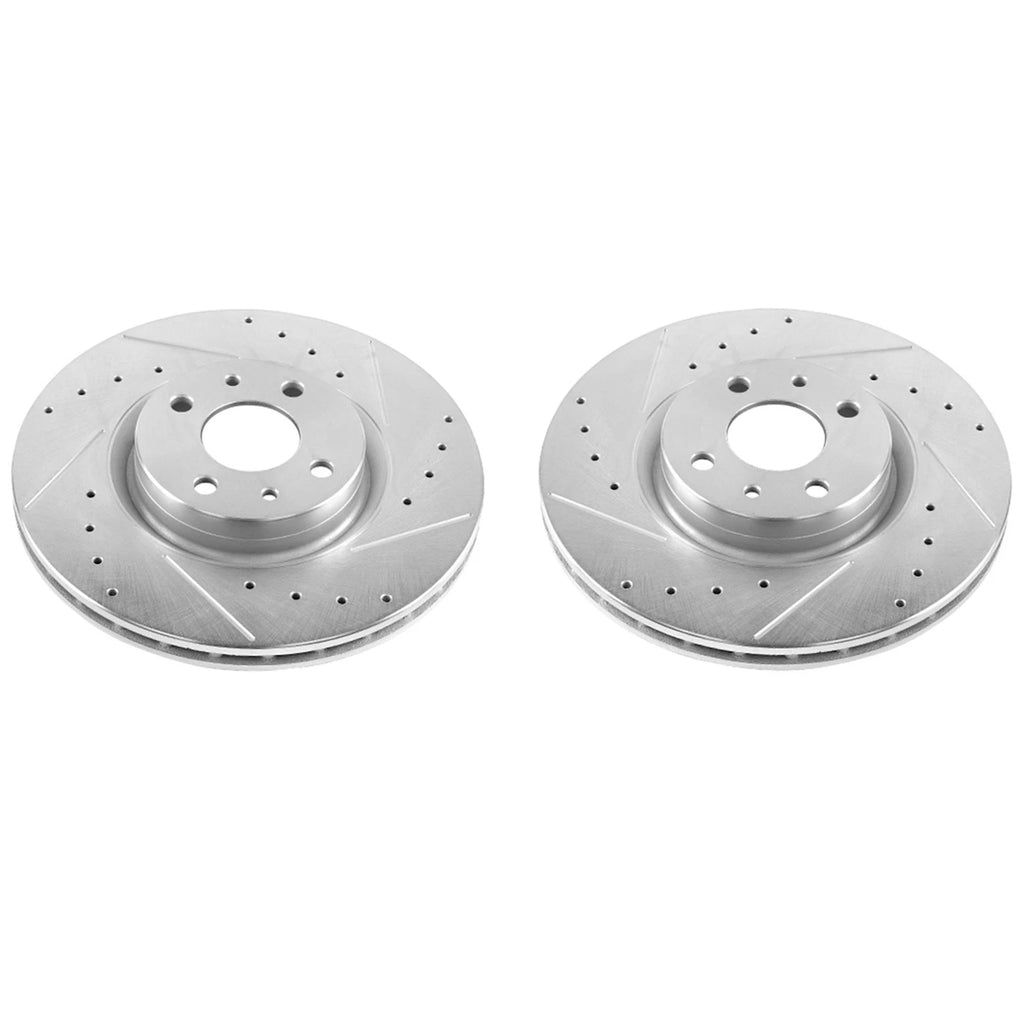 Set of 2 Powerstop Brake Discs for Fiat 500 (2012–2019)