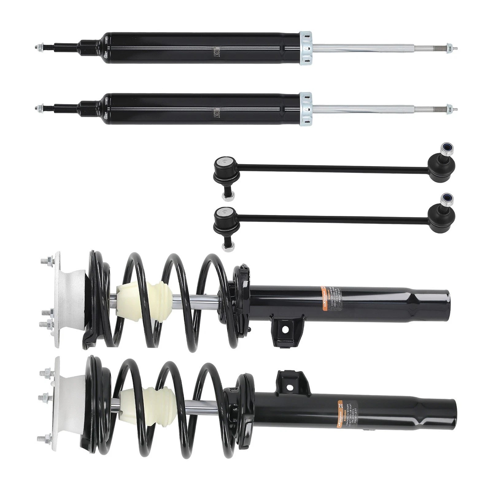 Set of 2 Rear Front Struts w/ Coil Springs Sway Bar for BMW 135i 08-11 325i 06