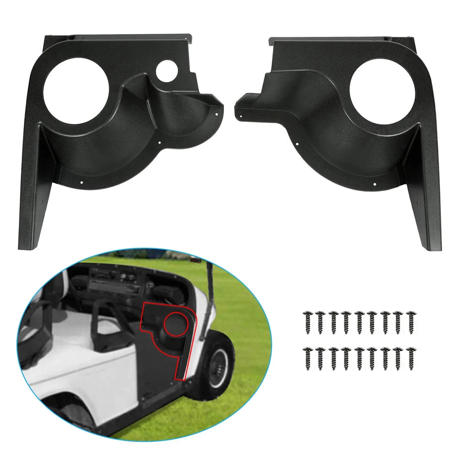 Speaker Pods for EZGO TXT (1994–Present) Black ABS