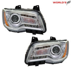 Headlight Set for Chrysler 300 (2011–2014) Halogen Chrome