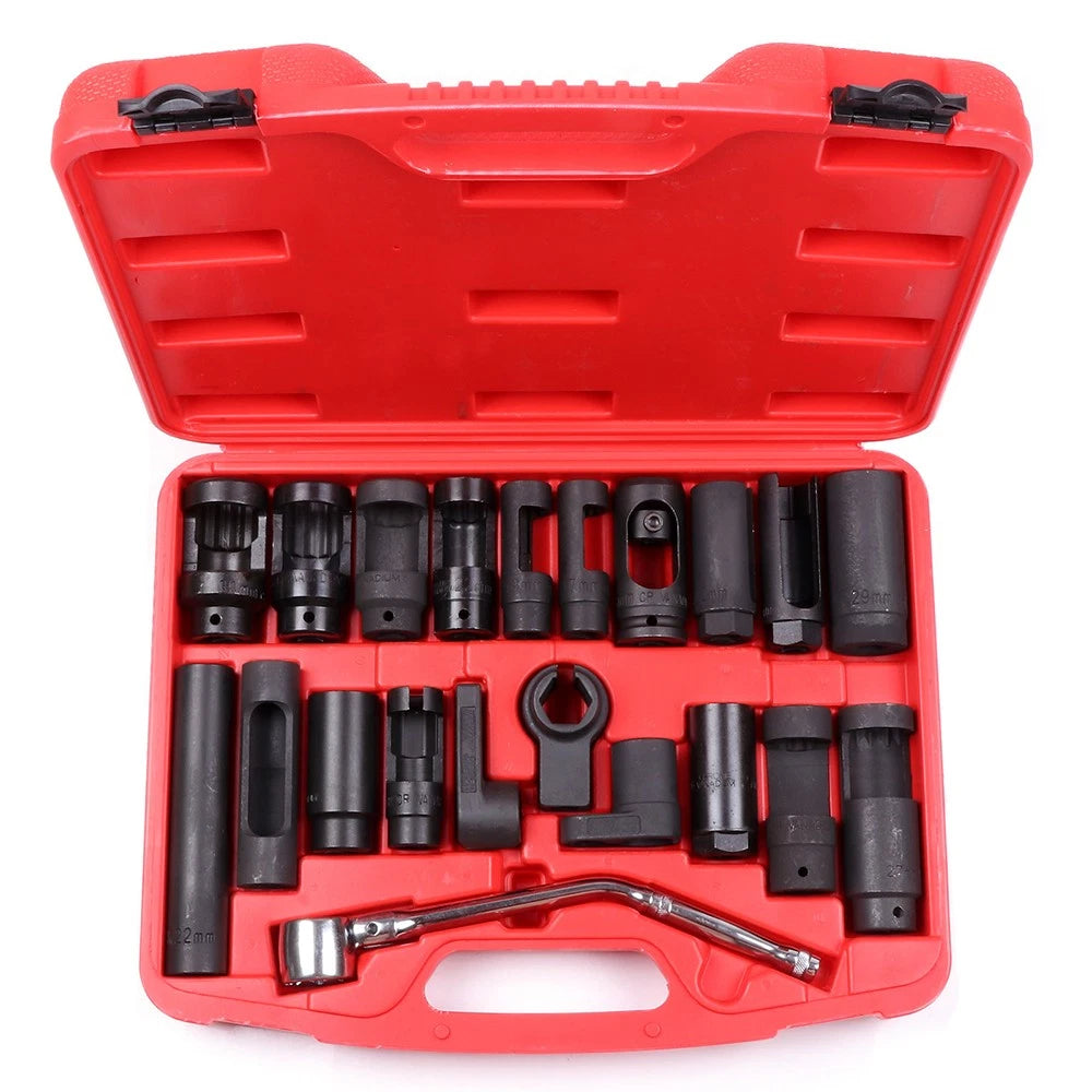 21PC Oxygen Sensor Socket Tool Set for Automotive Vacuum Switch Sending Off