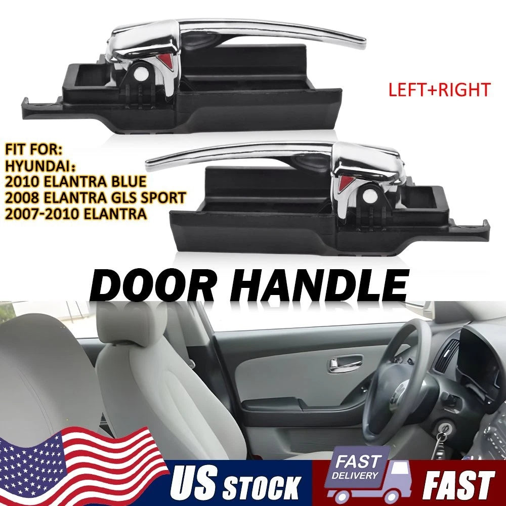 Set of 2 Chrome Interior Door Handles for Hyundai Elantra (2007–2010)