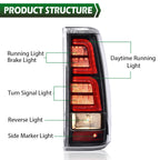 LED Tube Tail Lights for Chevy Silverado GMC Sierra (1999–2006)