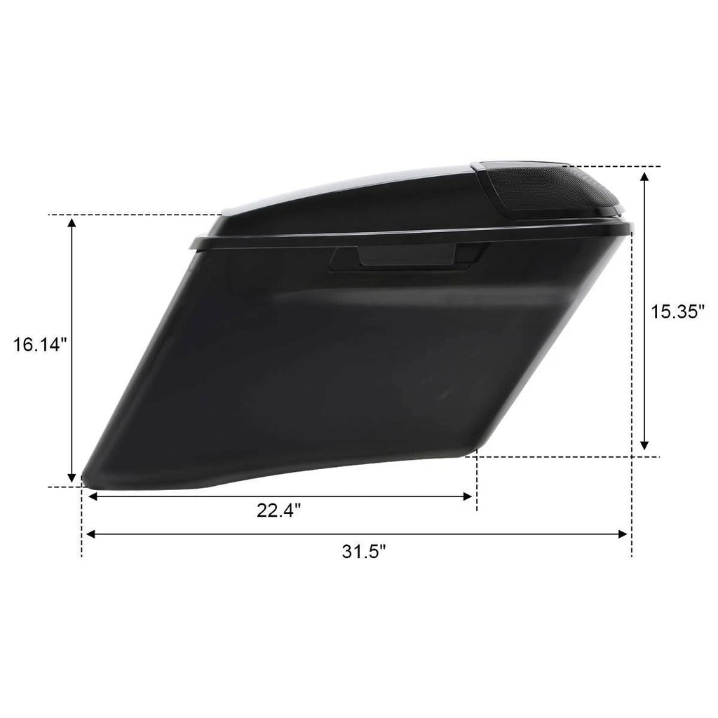 4'' Stretched Hard Saddlebags for Harley Touring Glide (2014–2025)