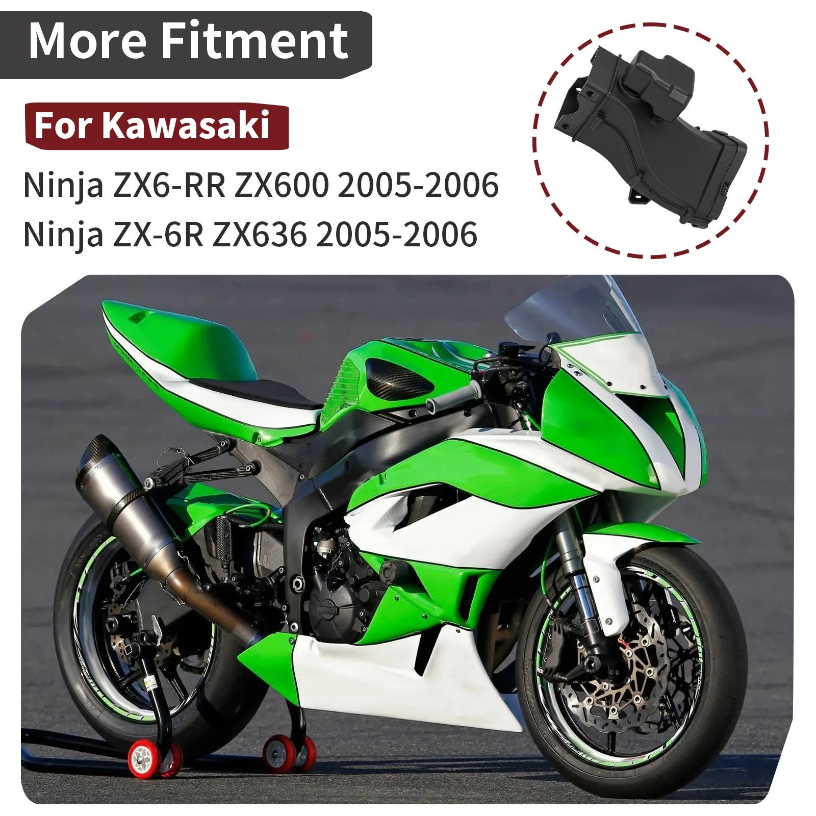 Ram Air Intake Duct for Kawasaki Ninja ZX-6R/6RR (2005–2006) 39045-0020