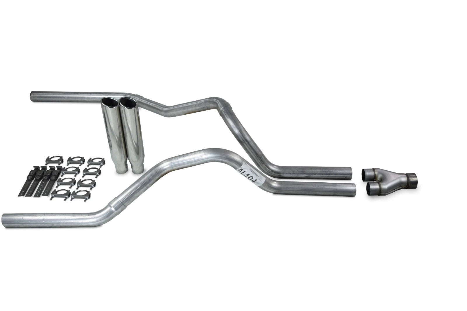 2.5" Dual Exhaust Kit for Ford F-150 (1987–1997) - Y Pipe, Clamp-On Tips