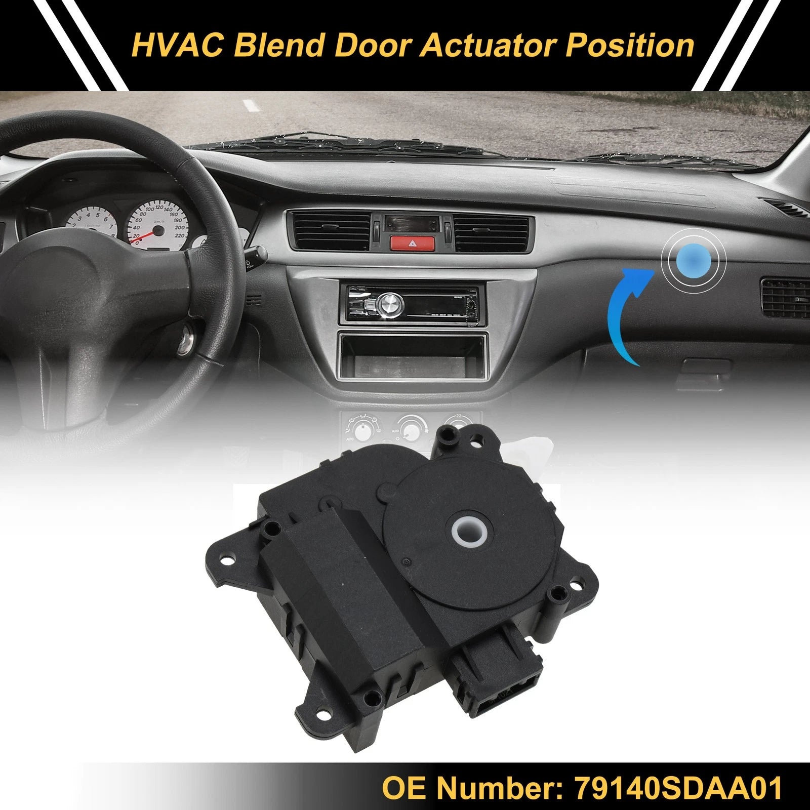 HVAC Heater Blend Door Actuator for Honda Accord (2003–2007) No. 79140SDAA01