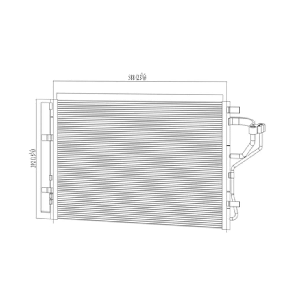 A/C Condenser Replacement Repair Part for Hyundai Elantra Coupe (2013)