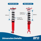 Adjustable Coilover Suspension Kit for BMW 5-Series (F10) RWD (2009–2016)