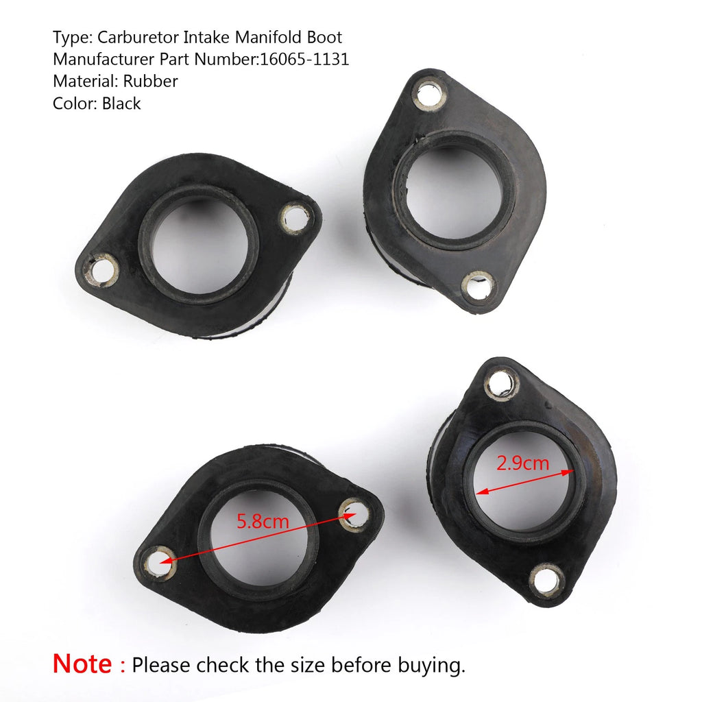 Carburetor Intake Manifold Boots 16065-1131 for Kawasaki ZN1100 KZ1100 KZ1000