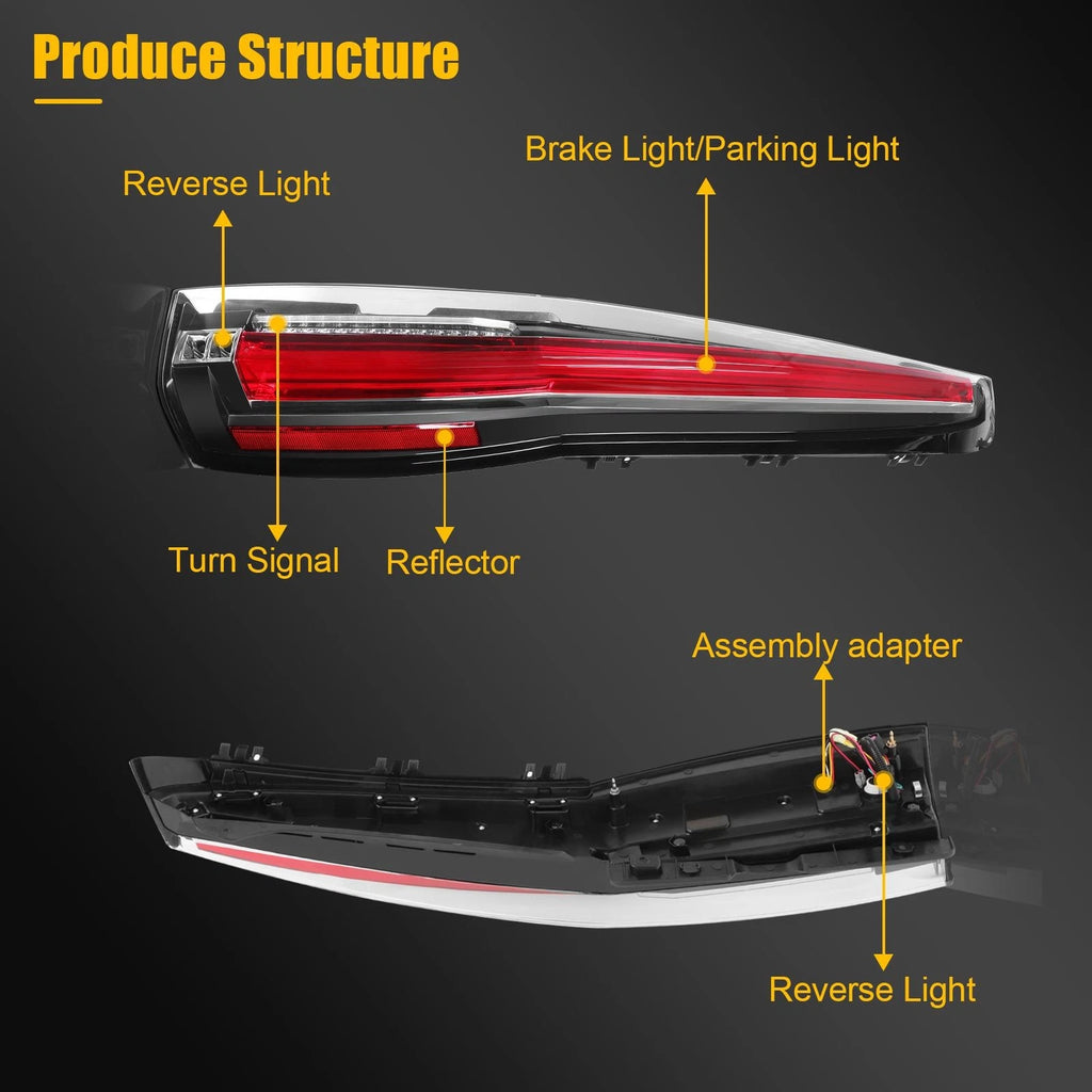 LED Tail Lights for GMC Yukon Tahoe Chevy Suburban (2007–2014) Pair