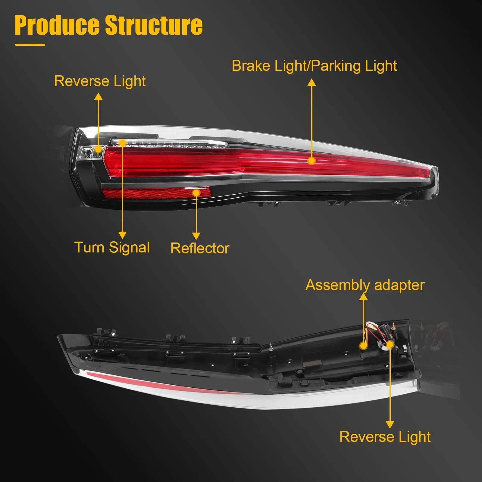 LED Tail Lights for GMC Yukon Tahoe Chevy Suburban (2007–2014) Pair