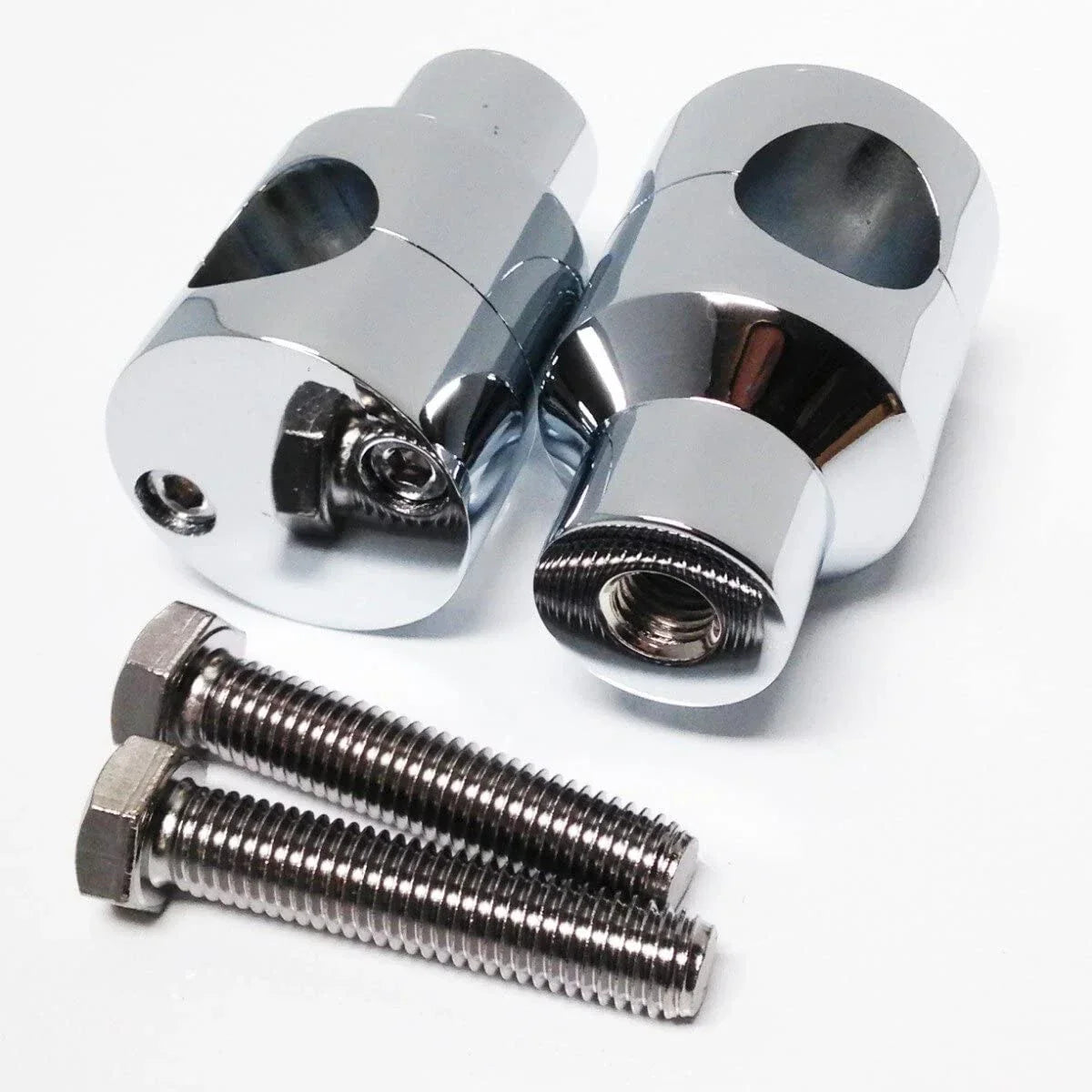 1" Universal Motorcycle Handlebar Riser Mounting Clamp Chrome