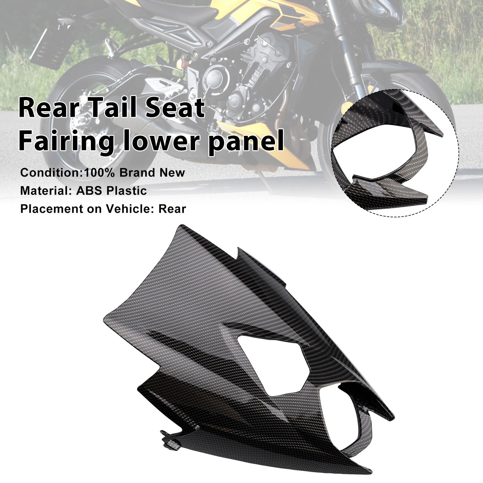 Rear Tail Seat Fairing Lower Panel for Street Triple 765 R/RS (2020–2025)