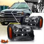 Headlight and Amber Side Corner Lamps for Chevrolet Trailblazer (2002–2009)