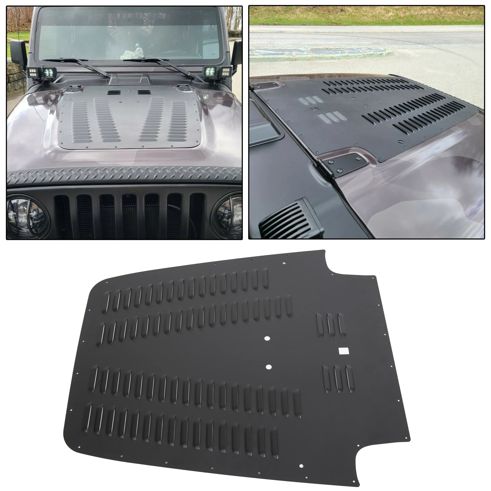 Aluminum Alloy Vented Hood Louver for Jeep Wrangler TJ/LJ (2003–2006)