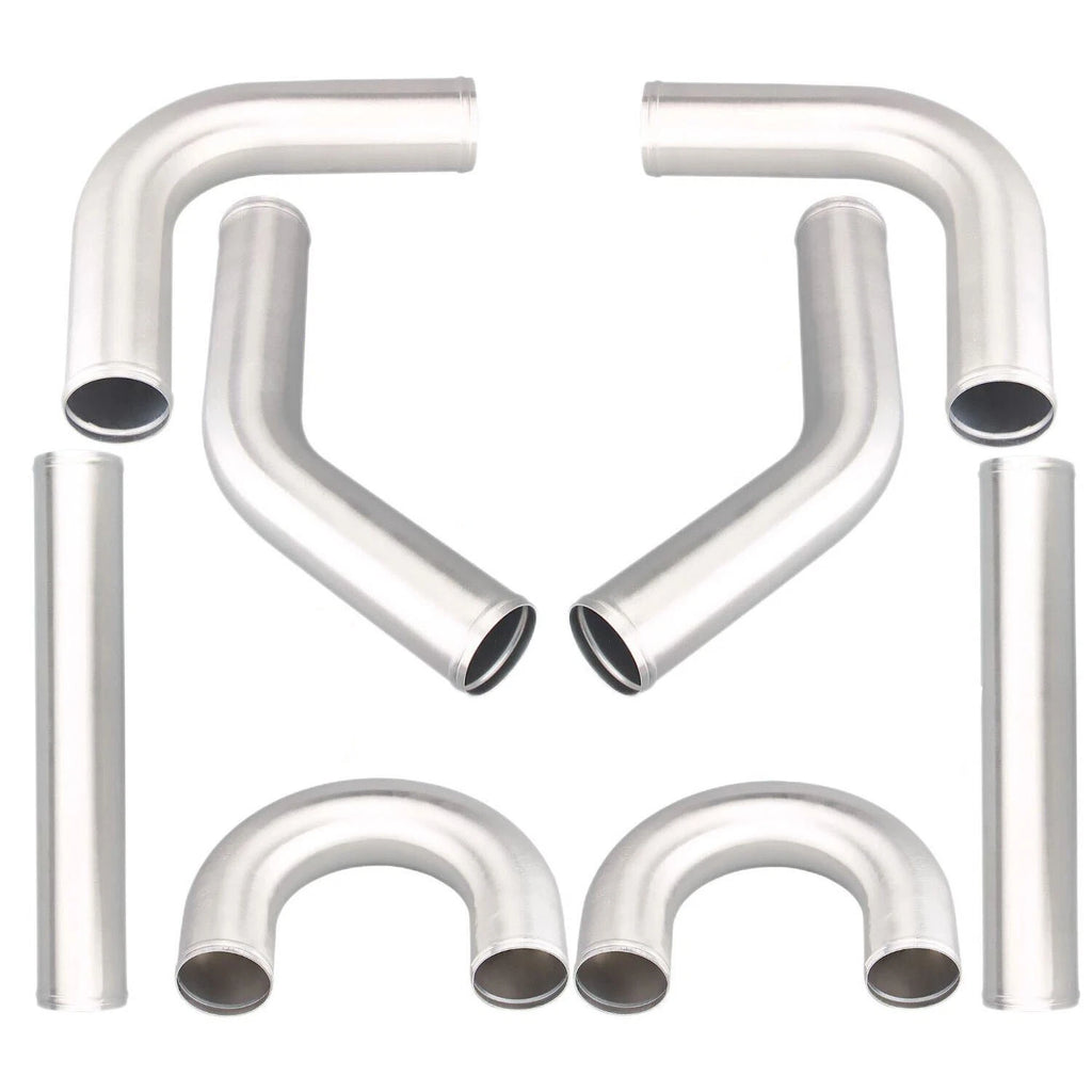 8Pcs 2.5" Universal Aluminum Turbo Intercooler Elbow Pipe Kit