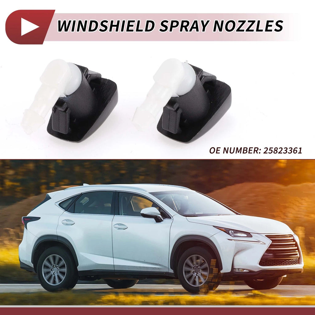 Set of 2 Windshield Washer Nozzles for Cadillac SRX (No. 25823361)