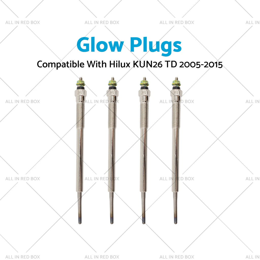 Set of 4 Bosch Glow Plugs for Toyota Hilux KUN26 3.0 TD (2005–2015)