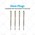 Set of 4 Bosch Glow Plugs for Toyota Hilux KUN26 3.0 TD (2005–2015)
