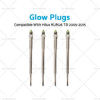 Set of 4 Bosch Glow Plugs for Toyota Hilux KUN26 3.0 TD (2005–2015)