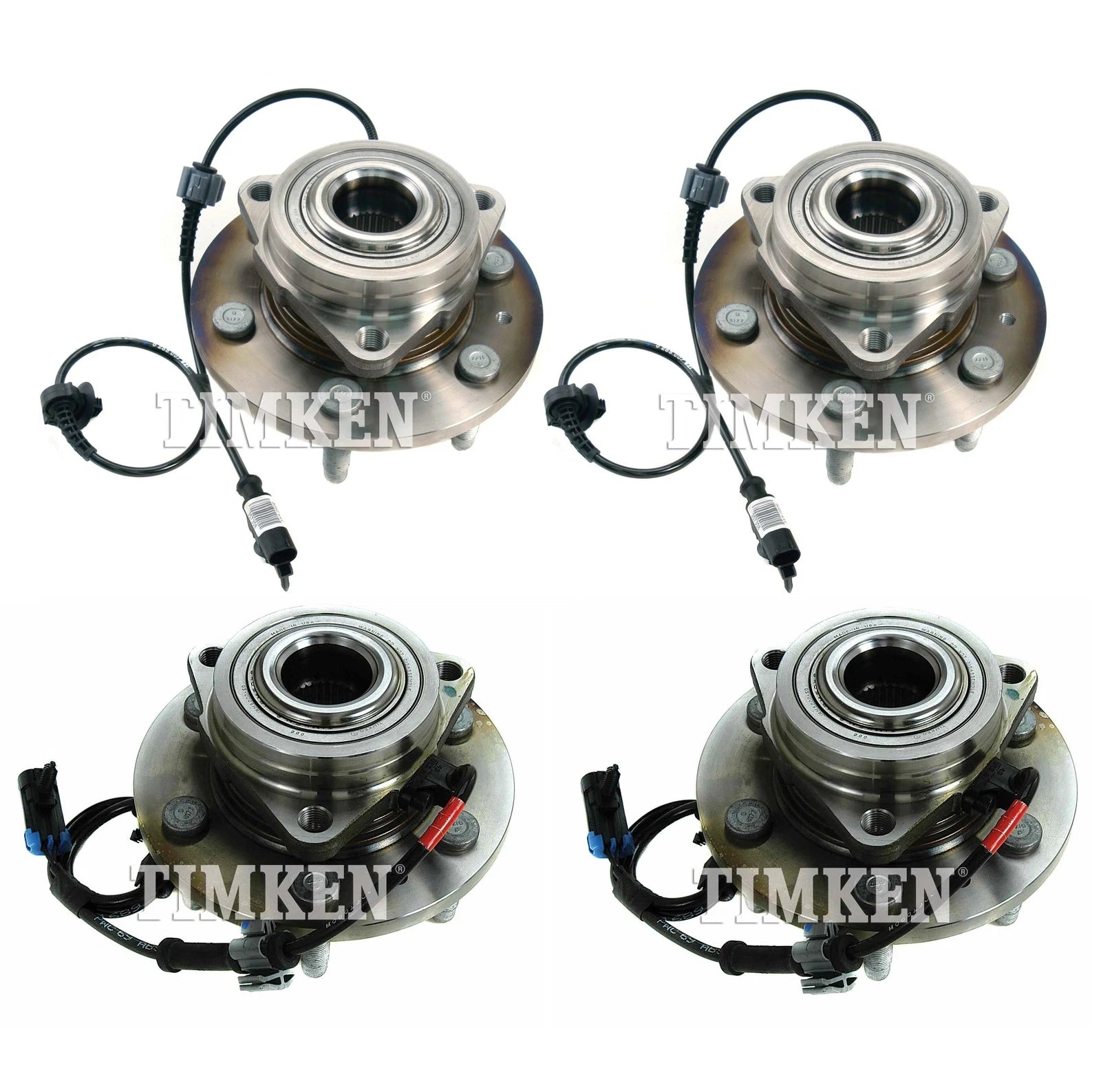 Front and Rear Wheel Bearing & Hub Assembly Kit for GMC Sierra 1500 (2014–2023)