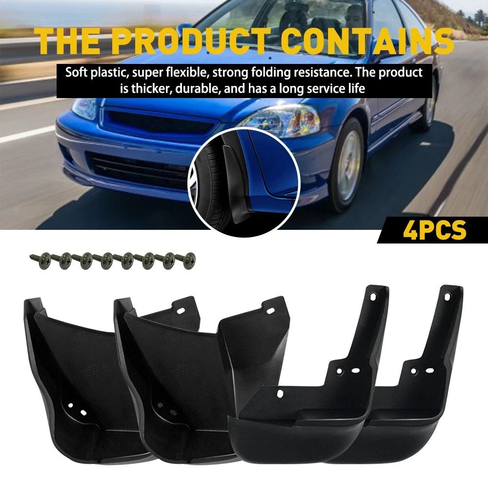 Set of 4 Rear Bumper Diffuser Fins for Universal Cars (All Years)