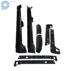 8Pcs Rocker Panel Black for Silverado Sierra 1500 Crew Cab (1999–2007)