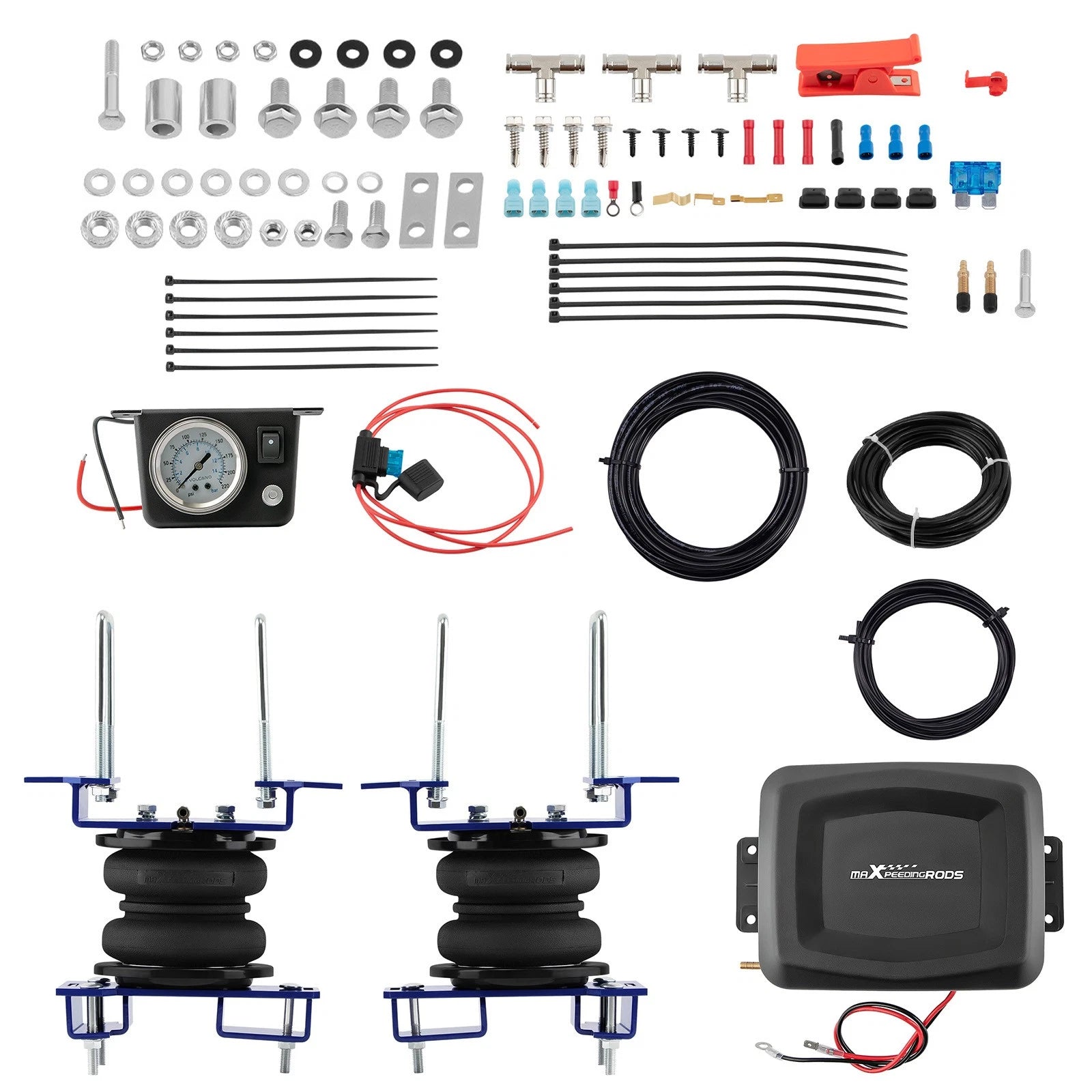 Air Spring Bags & Compressor Kit for Chevy Silverado 1500 2WD 4WD (2019–2025)