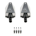 Set of 2 Ignition Coils & 4 Iridium Spark Plugs for Mercedes W202 C220 (1994–2000)