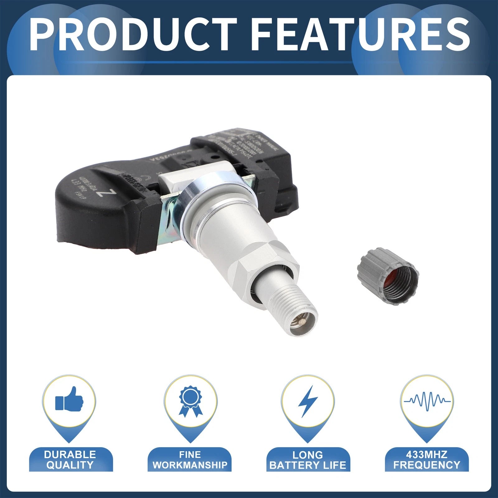 Tire Pressure Sensor for Nissan Altima (2013–2018) No.407003JA0A TPMS 433MHz