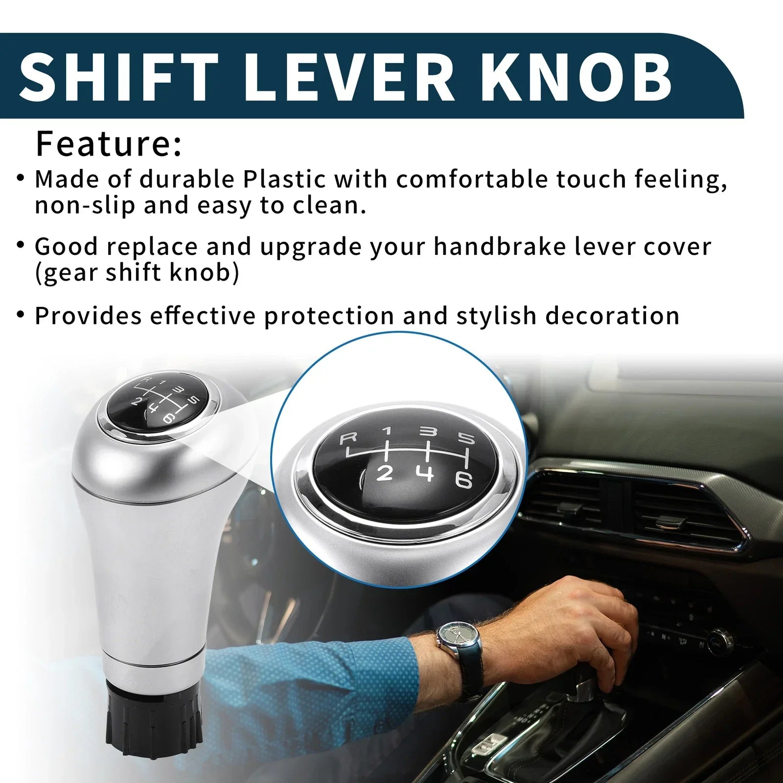 6 Speed Manual Gear Shifter Knob for Mercedes-Benz C-Class (2000-2014)