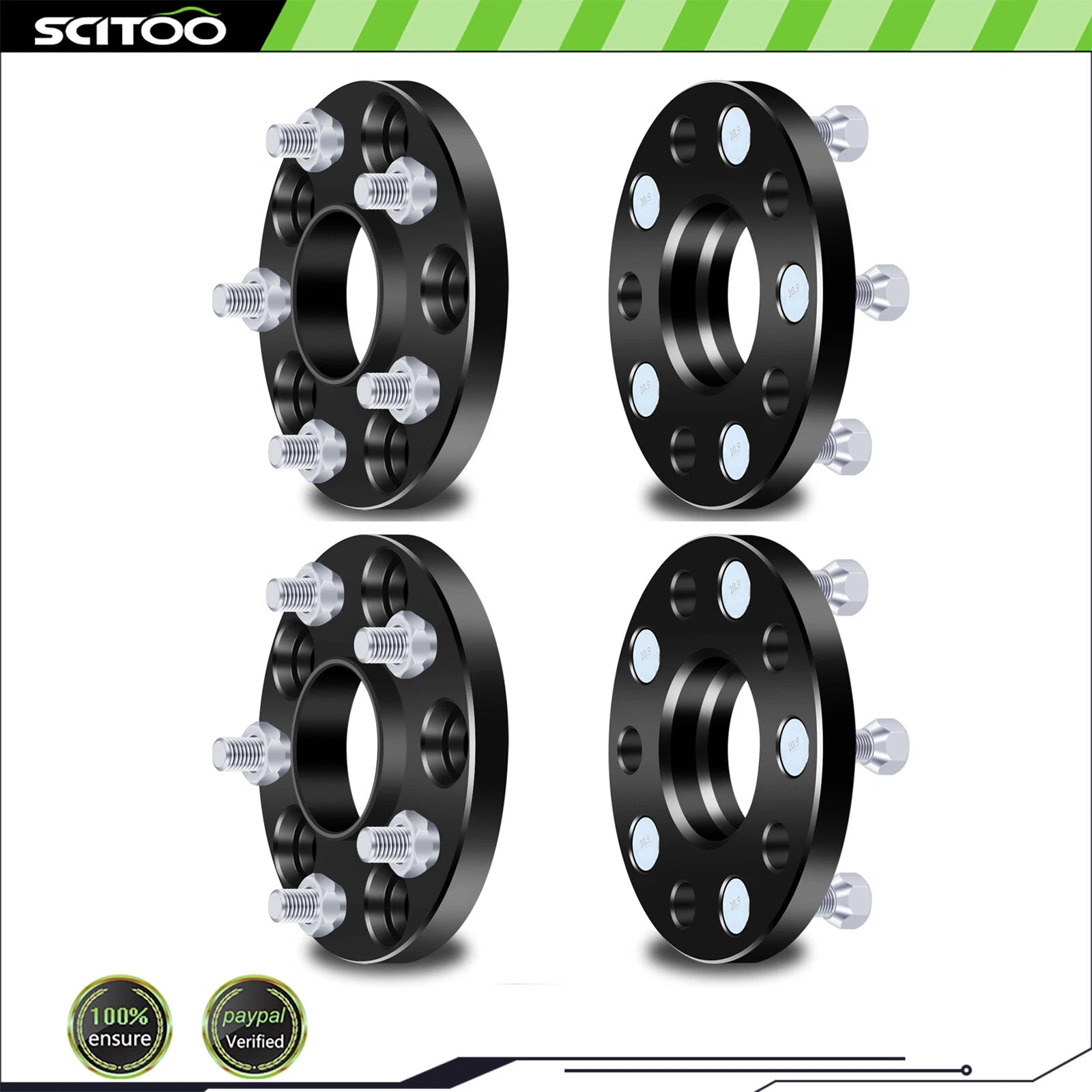4X 15mm Hub Centric Wheel Spacers 5x4.5 12x1.5 for Honda Accord CR-V (1998–2022)