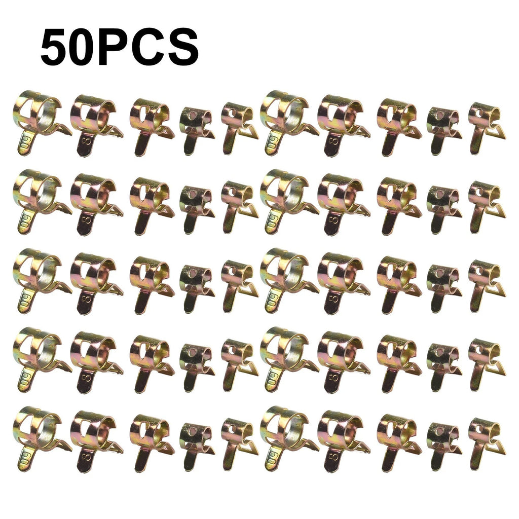 50pcs Spring Clips for Fuel Hose Vacuum Line Tube Fastener Clamps