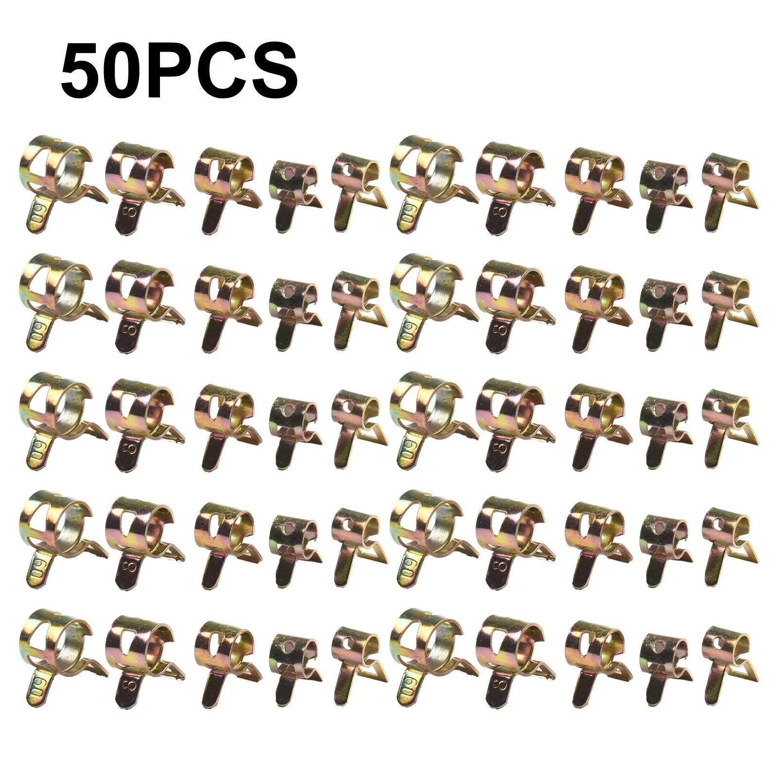 50pcs Spring Clips for Fuel Hose Vacuum Line Tube Fastener Clamps