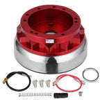 J2 Steering Wheel Hub Adapter for Ford Fairlane Mustang (1965–1969) Red Aluminum 6-Bolt