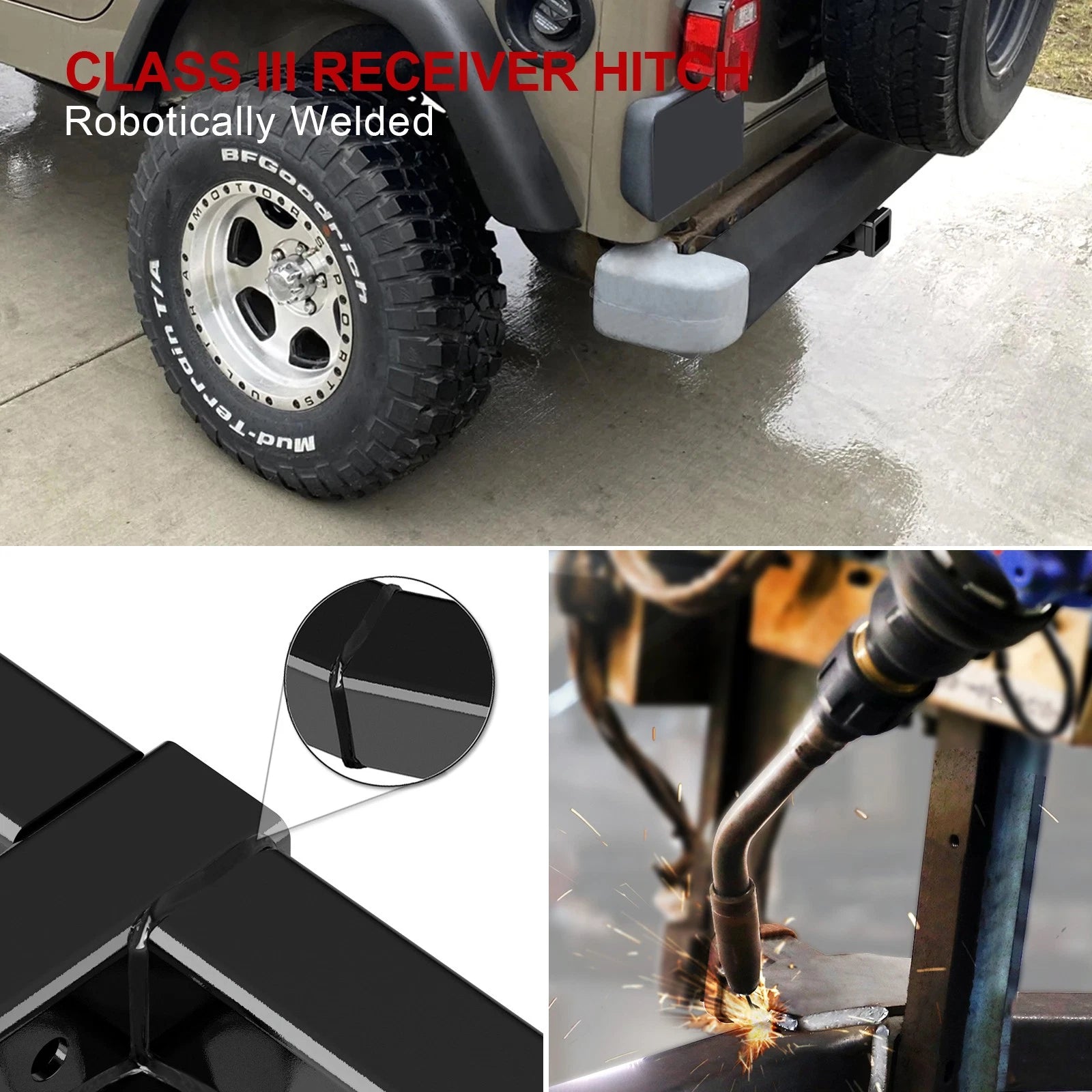 2 Inch Trailer Hitch Receiver for Jeep Wrangler (1997-2006)