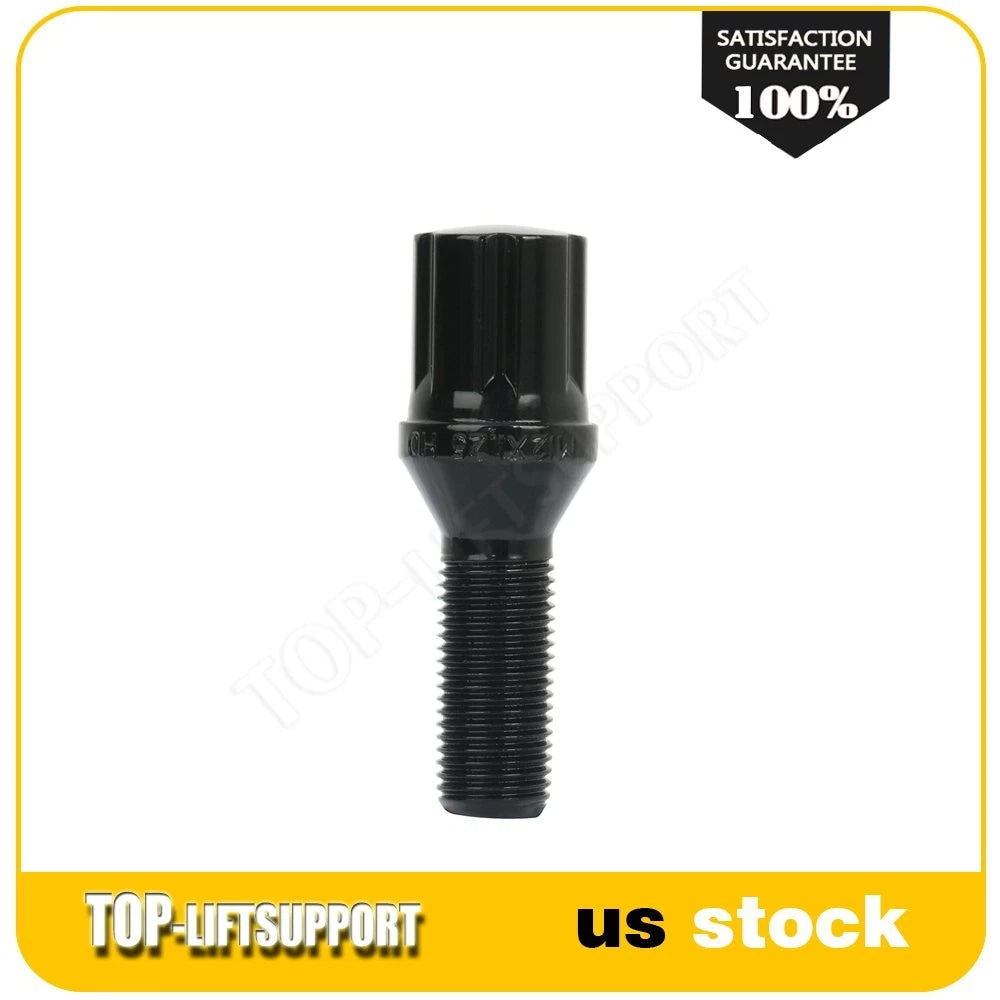 Set of 20 Black Wheel Lug Bolts M12x1.25 for Jeep Renegade, Dodge