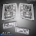 Clear Corner Headlights + Fog Lights for Silverado 1500/2500/3500 (2007–2013)