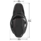 Black Driver Passenger Seat for Harley Touring CVO Street Glide (2009–2023)
