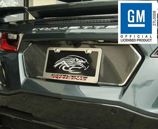 License Plate Frame Racing Inlay Stainless Steel for Chevrolet Corvette (2014–2024)