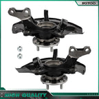 Pair Front Steering Knuckle & Wheel Bearing Hub for Toyota Highlander (2004–2007)