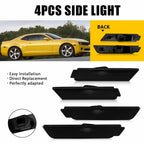 Set of 4 Smoked LED Front & Rear Side Marker Lights for Chevy Camaro (2010–2015)