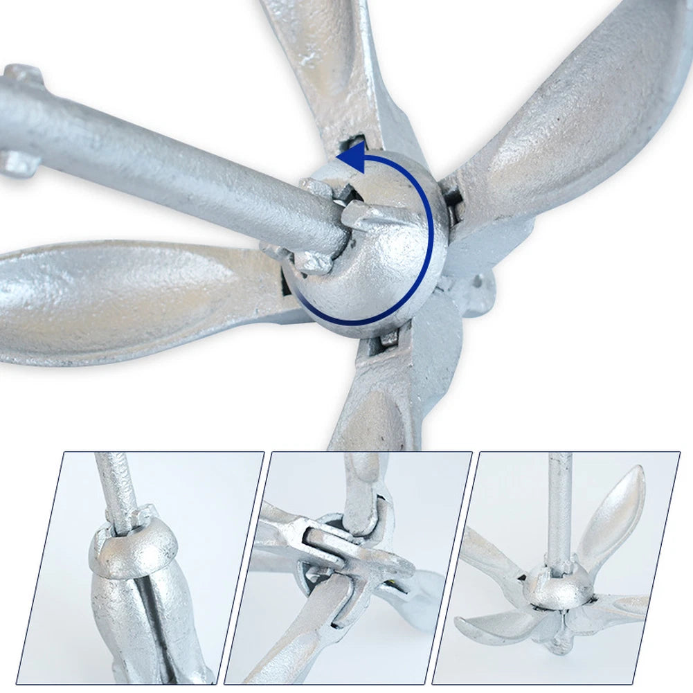 Galvanized Steel Boat Anchor for Recreational Boating (Rough Waters)