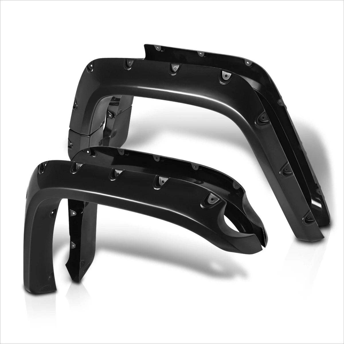 ABS Pocket-Riveted Wheel Fender Flares for FJ Cruiser (2007–2014) Glossy Black