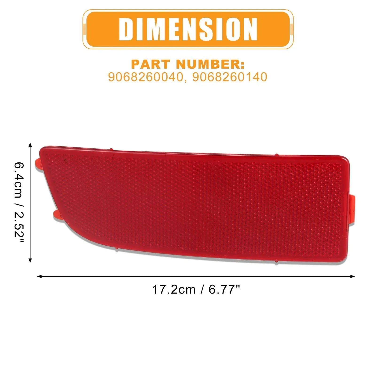 Front Bumper Reflector for Mercedes-Benz Sprinter 250 350 (2006-2016)