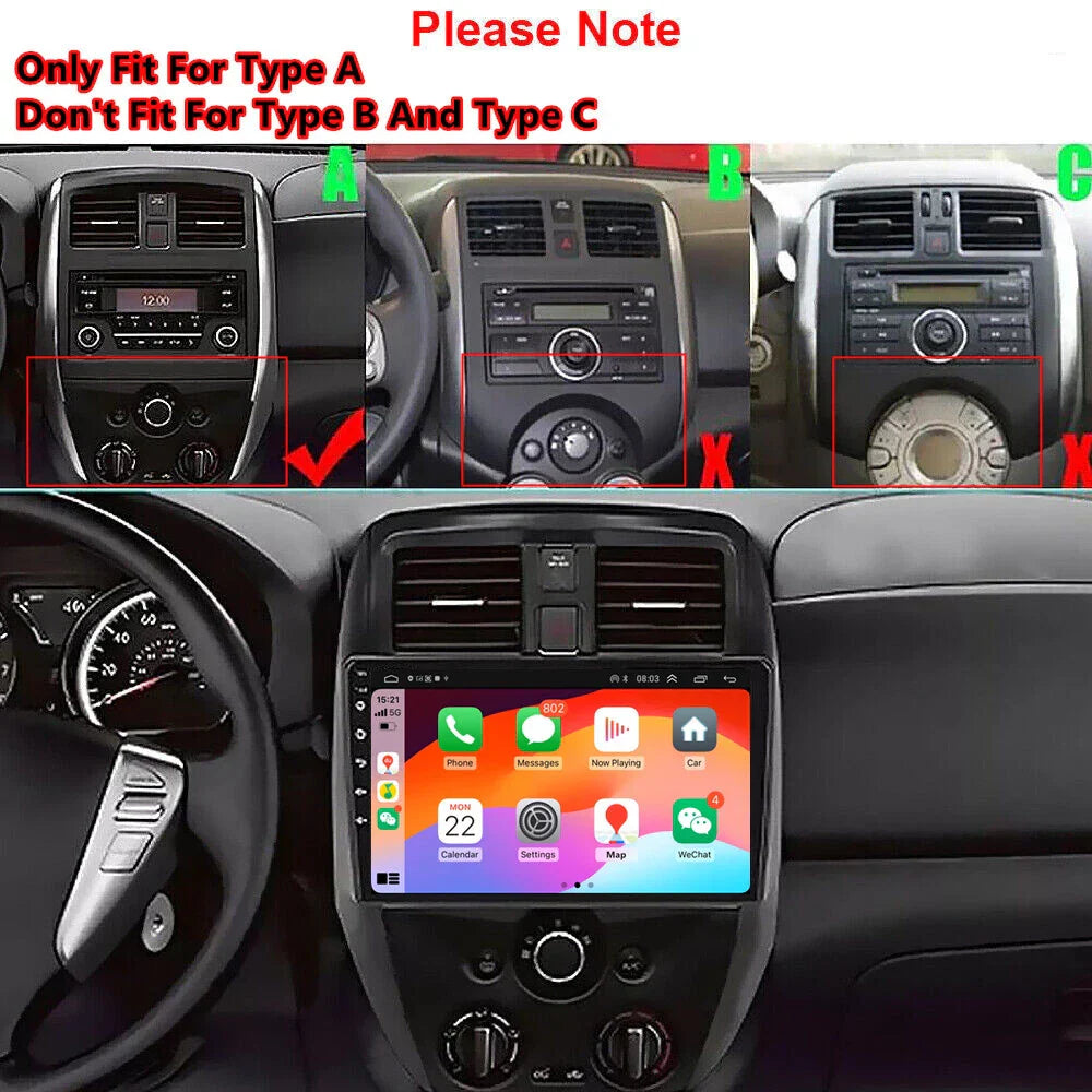 10.1'' Carplay Stereo GPS Navigation for Nissan Versa Sedan (2015-2019)