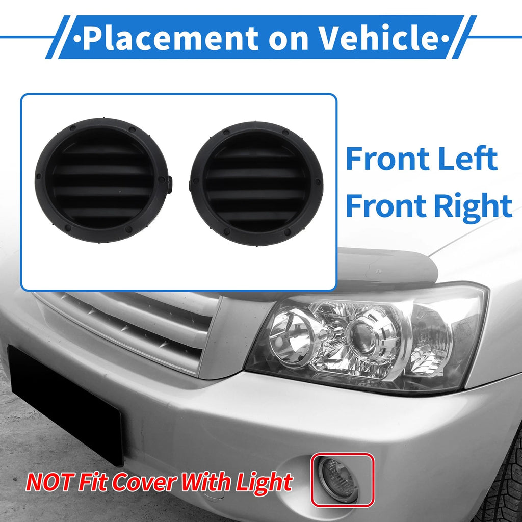Front Bumper Fog Light Cover 8148248020 for Toyota Highlander (1 Pair)