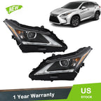 Headlight Assembly Pair for Lexus RX350/RX450h (2016–2019) LED